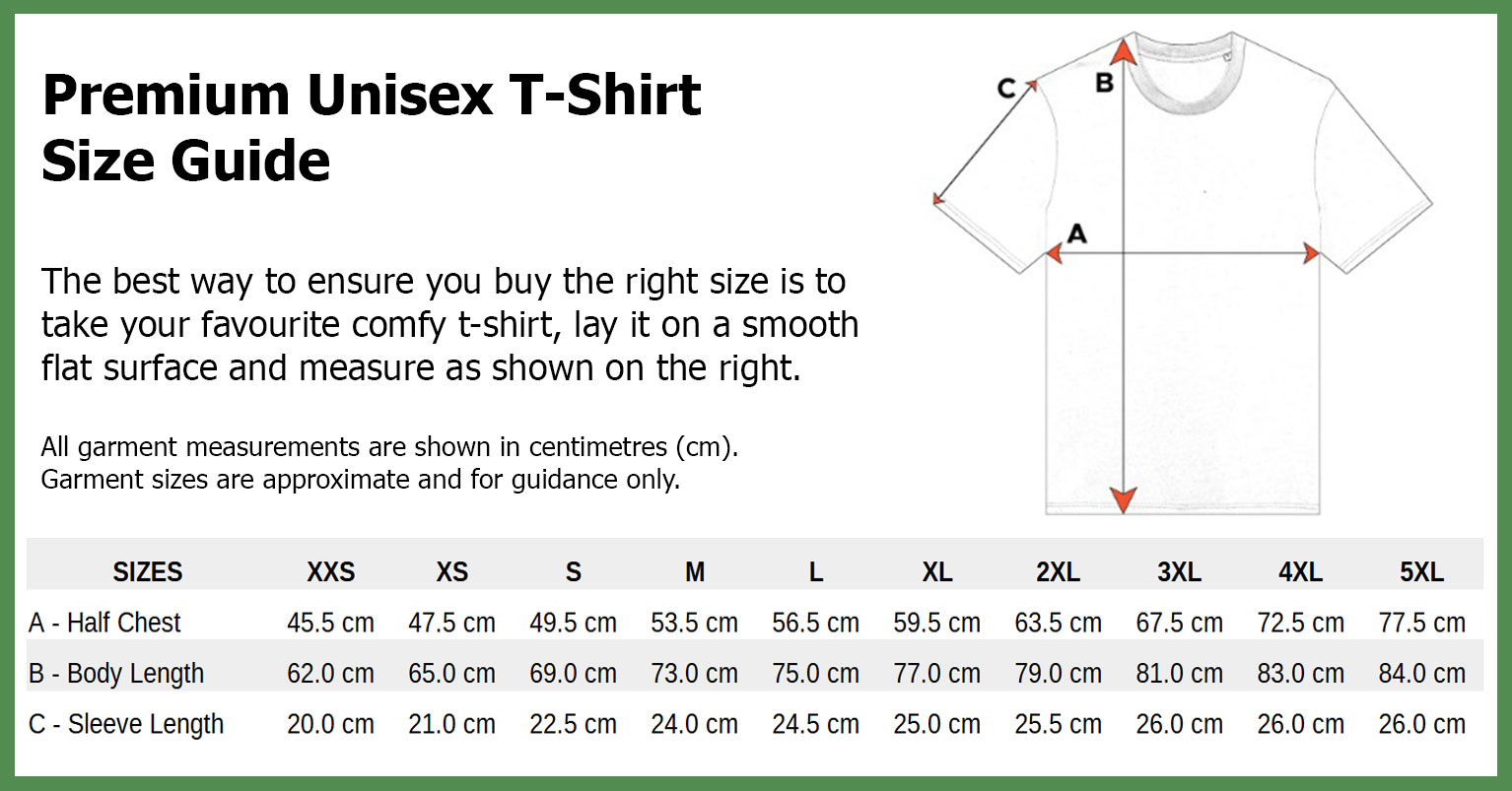 T-Shirt Size-Guide for SS-Creator